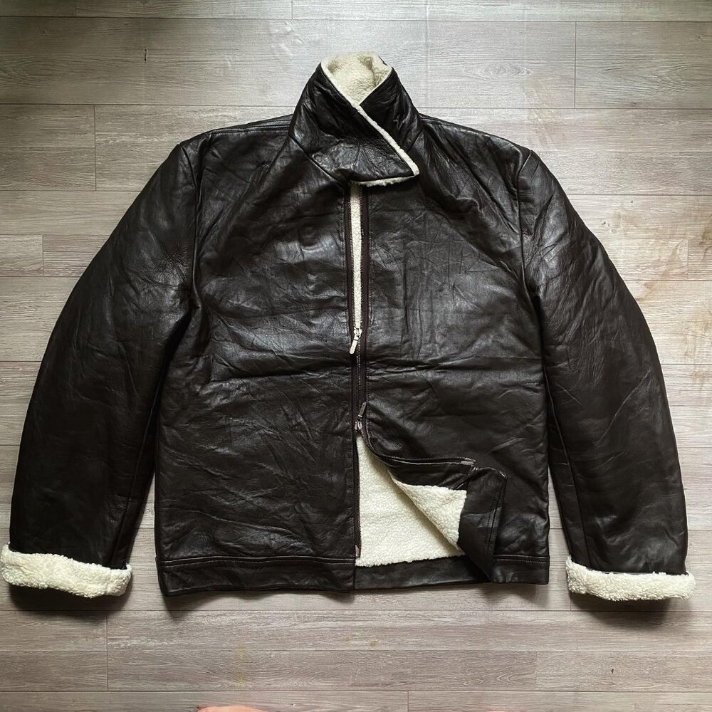 Classic Shearling Leather Jacket - image 2